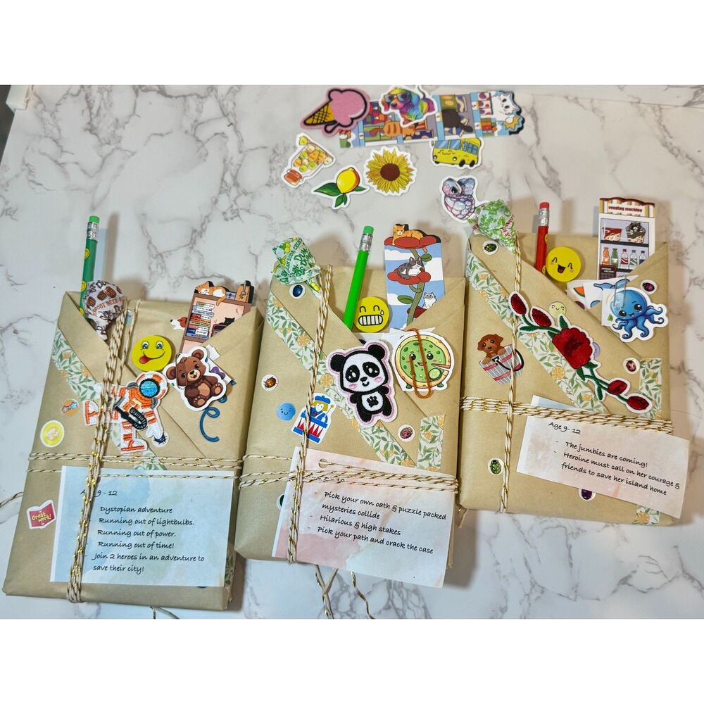 Kids' Blind Date With A Book: Mystery Story Gift Set, Stickers & Bookmark